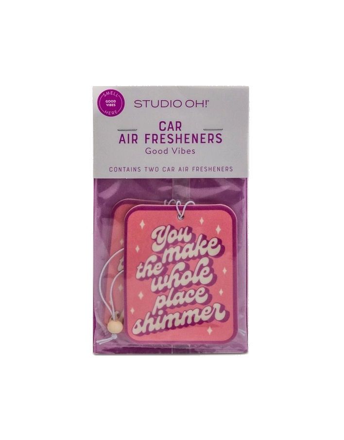 You Make The Whole Place Shimmer Good Vibes Scent Set Of Two Air Fresheners