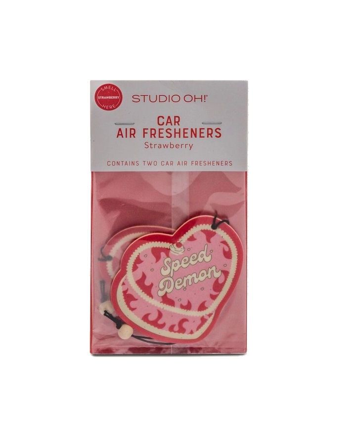 Speed Demon Strawberry Scent Set Of Two Air Fresheners