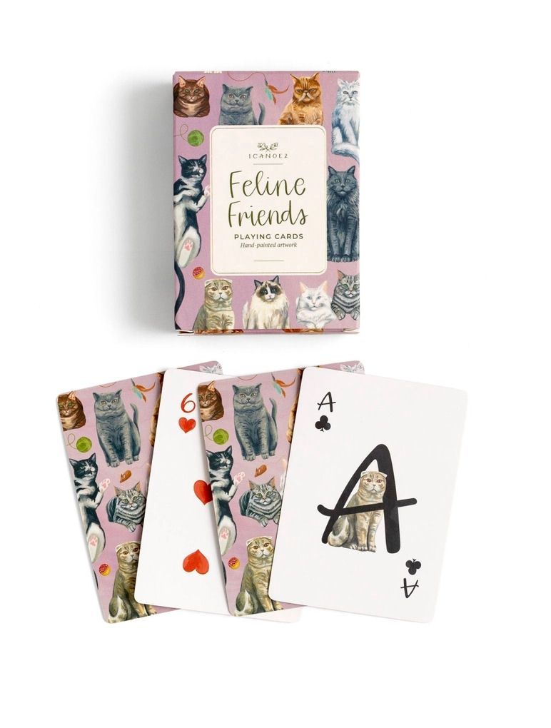Feline Friends Playing Cards