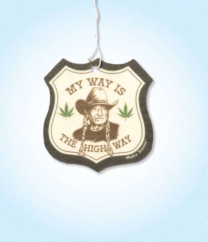 My Way Is The Highway Willie Nelson Palo Santo Scent Air Freshener