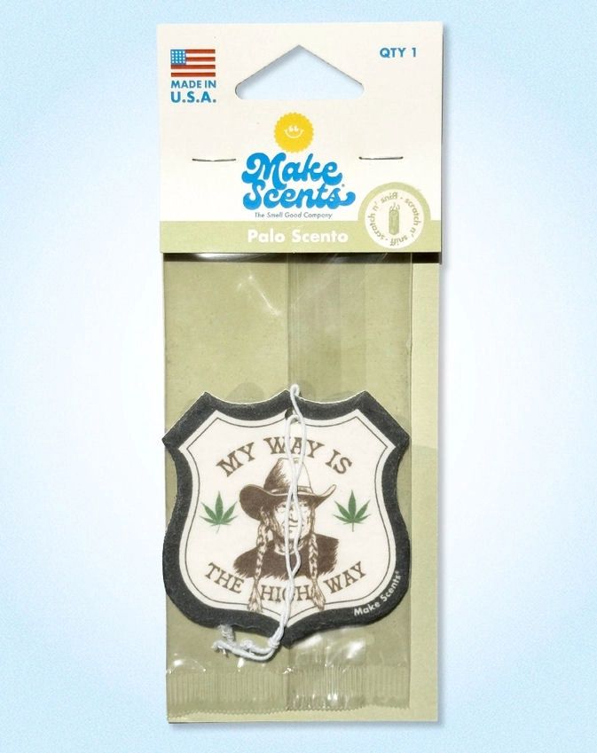My Way Is The Highway Willie Nelson Palo Santo Scent Air Freshener