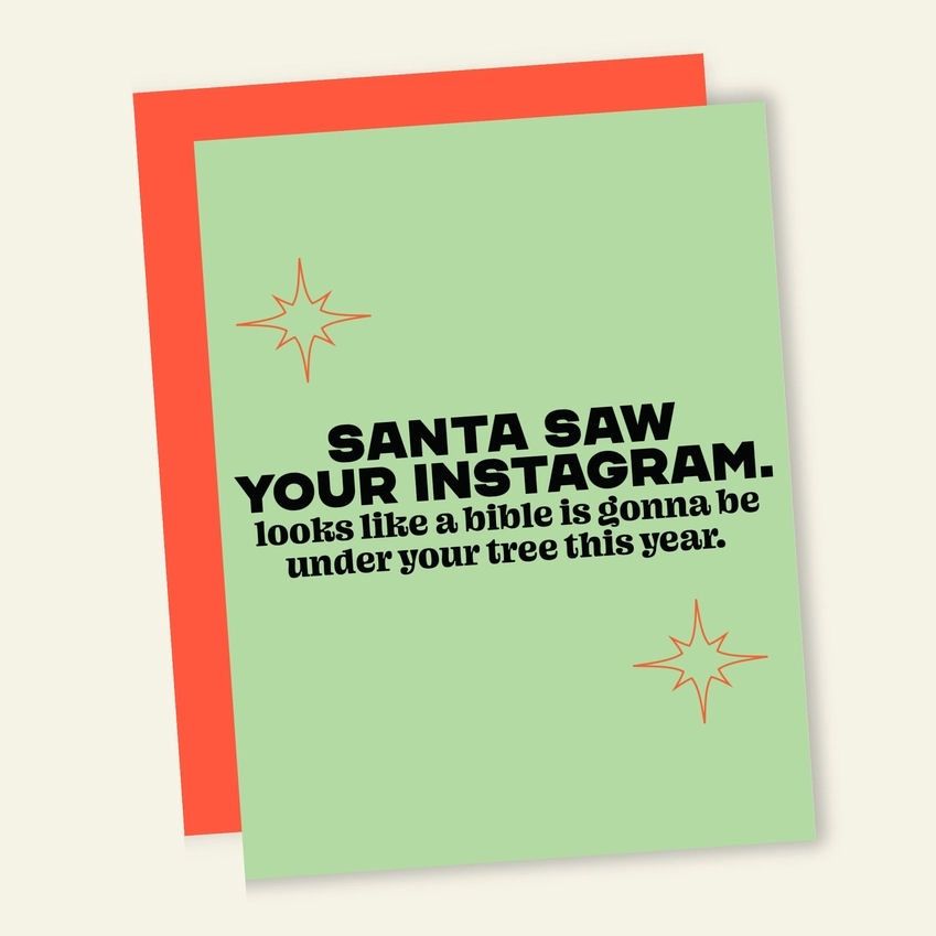 Santa Saw Your Instagram Card