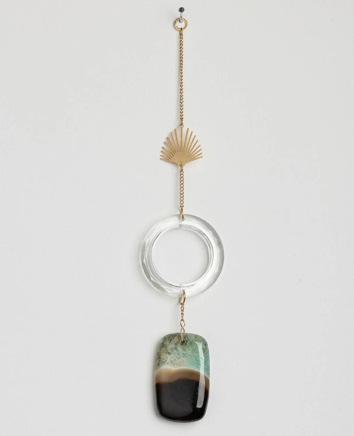 Sun Rays Black And Blue Agate Suncatcher