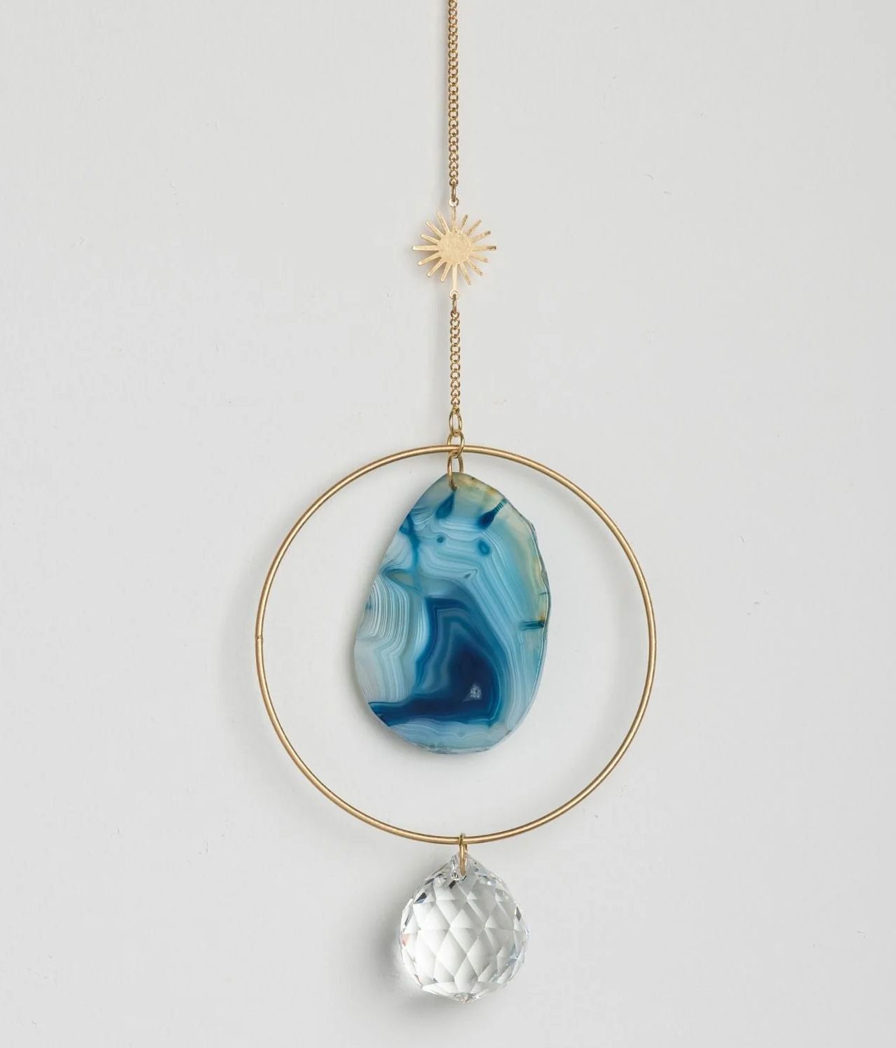 Sun Blue Agate Suncatcher