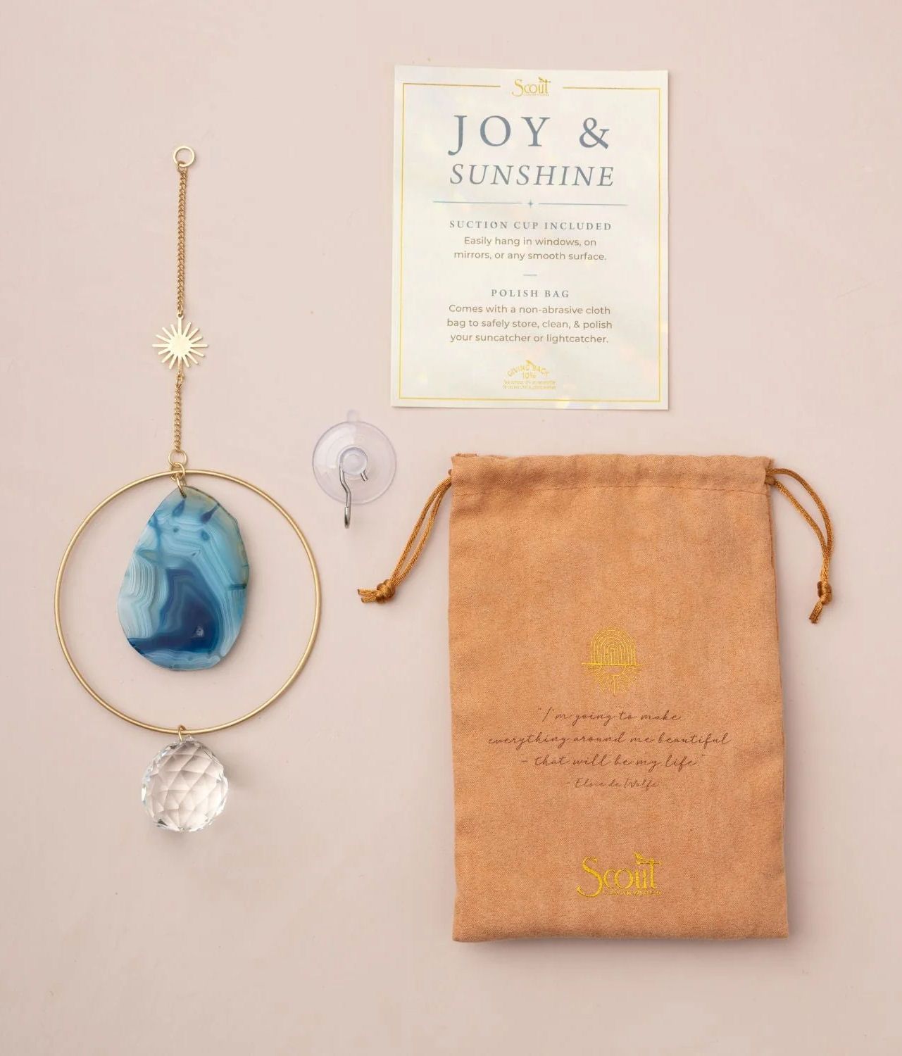 Sun Blue Agate Suncatcher