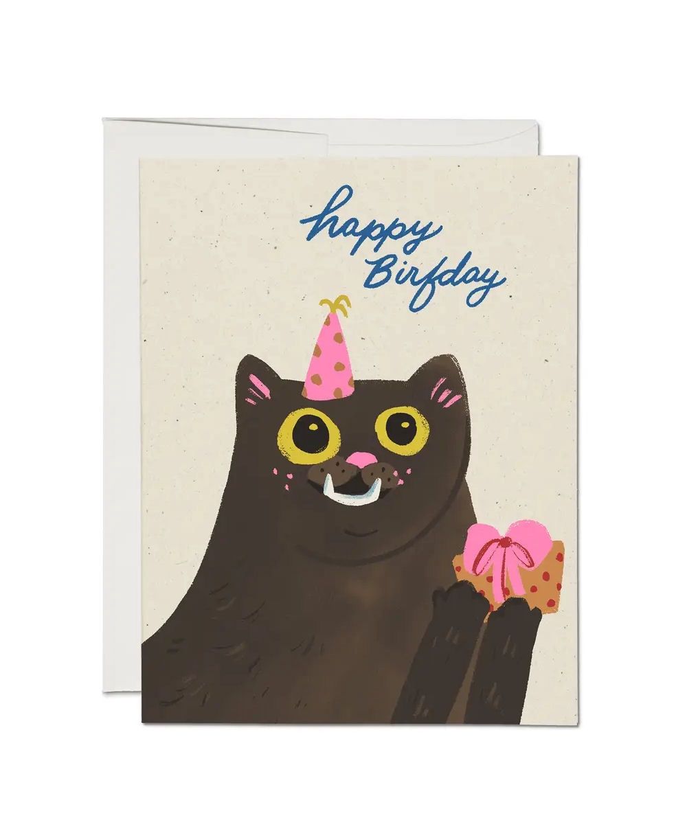 Happy Birfday Cat Card