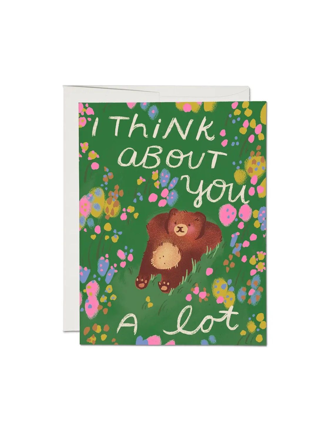 I Think About You A Lot Daydreaming Bear Card