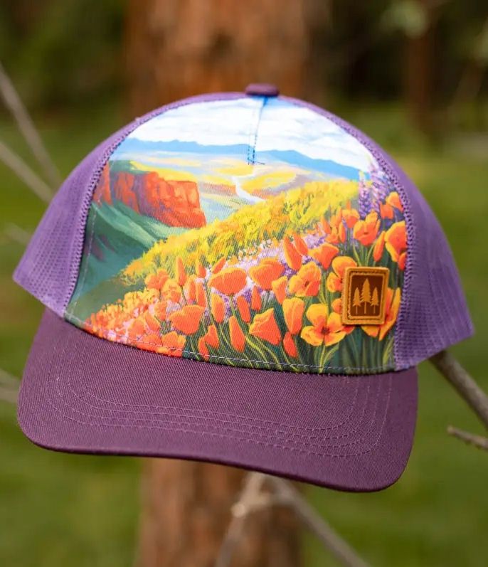 Mountain Poppy Purple Unisex Trucker Hat
