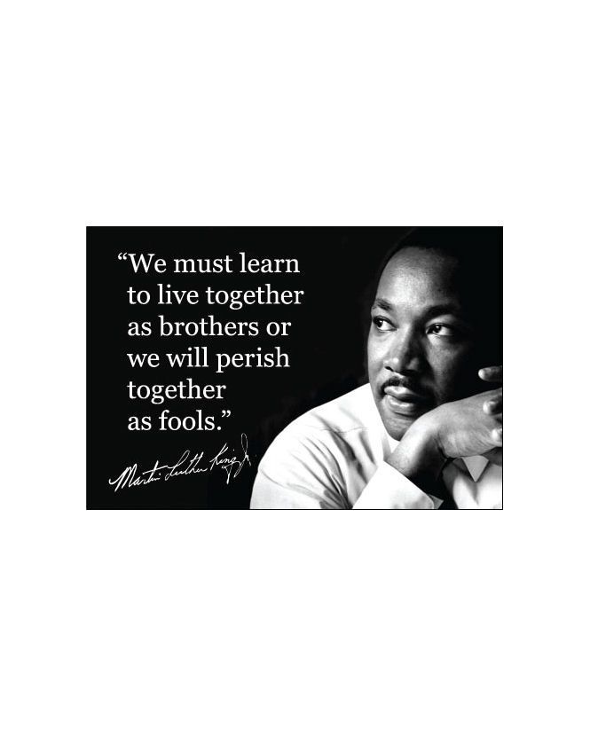 We Must Learn To Live Together MLK Magnet