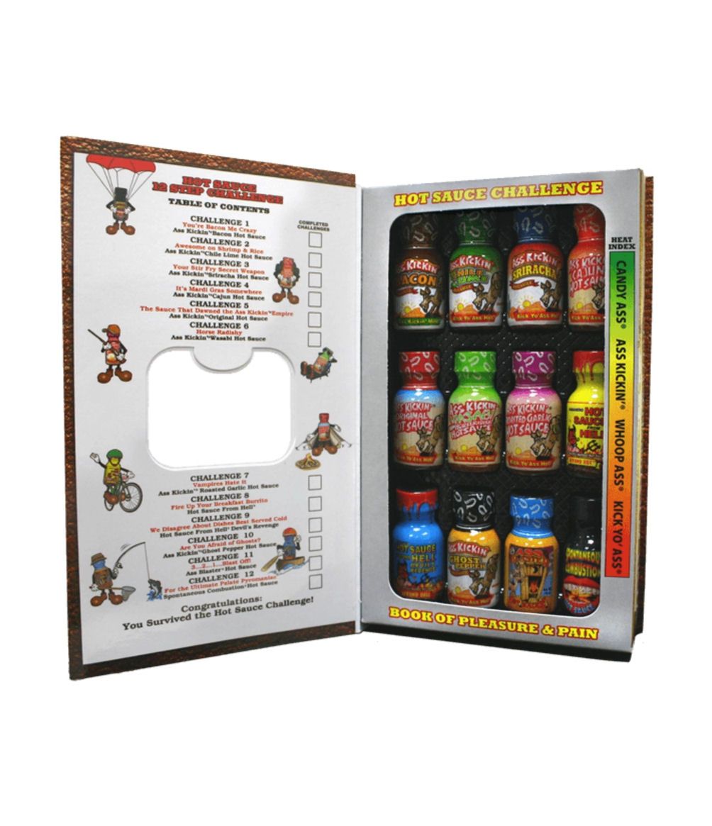 Hot Sauce Challenge Book Of Pleasure And Pain Set