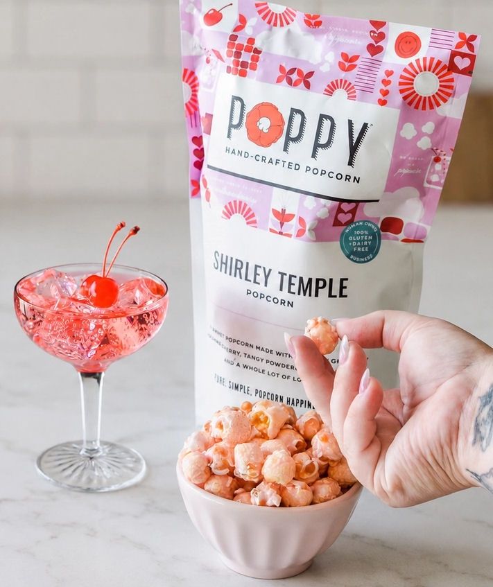 Shirley Temple Poppy Popcorn Market Bag