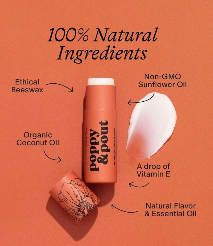 Poppy And Pout Pomegranate Peach Lip Balm