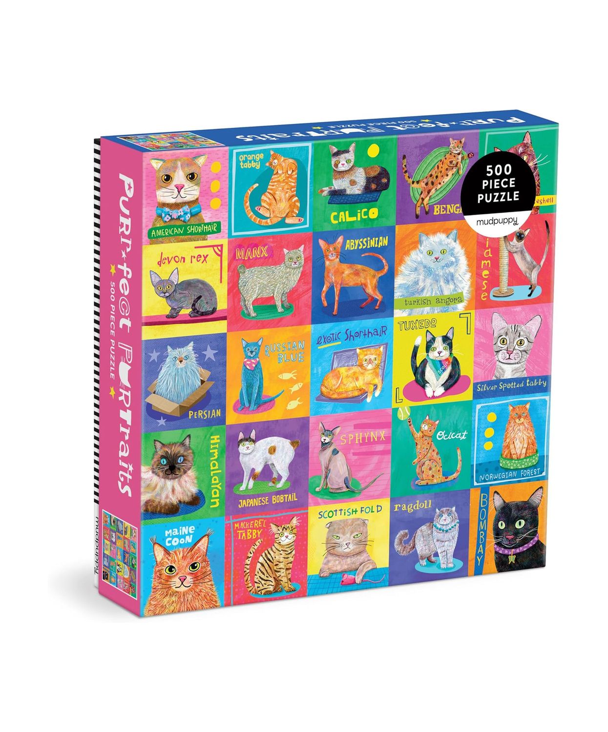 Purrfect Portraits 500 Piece Puzzle