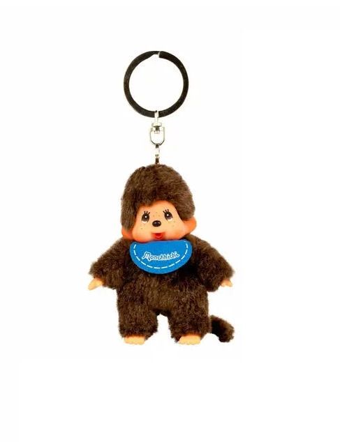 Monchhichi Classic Blue Bib Keychain