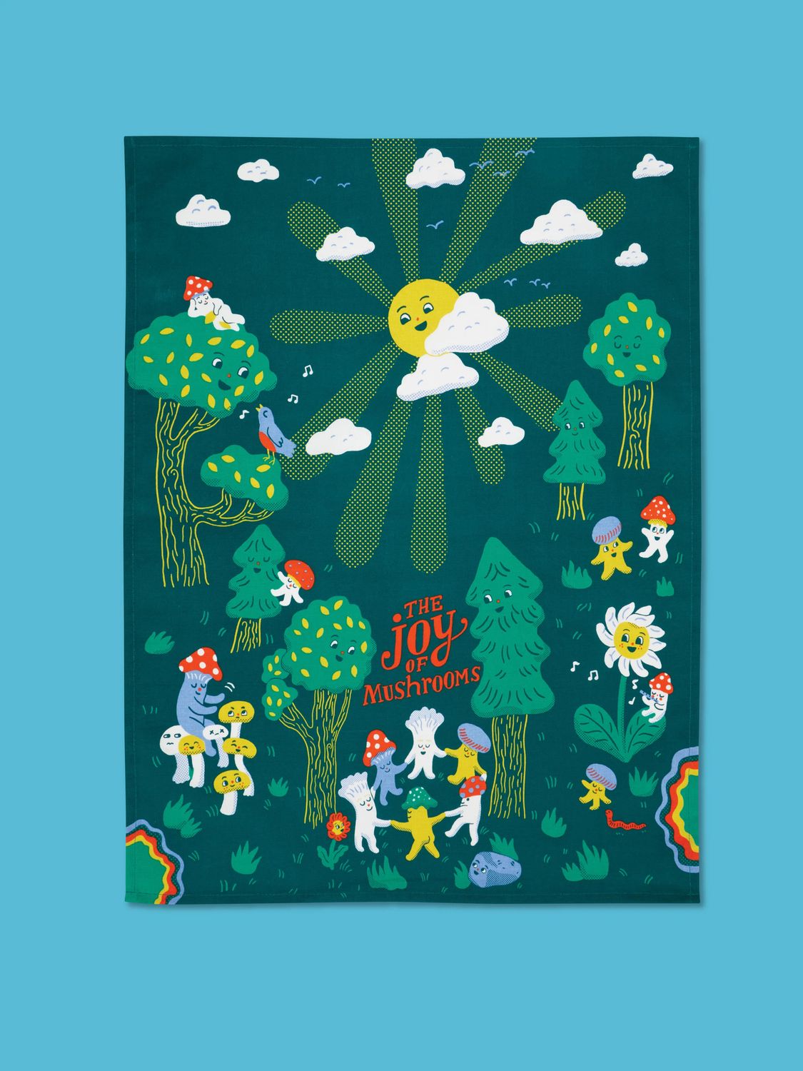 The Joy Of Mushrooms Kitchen Towel