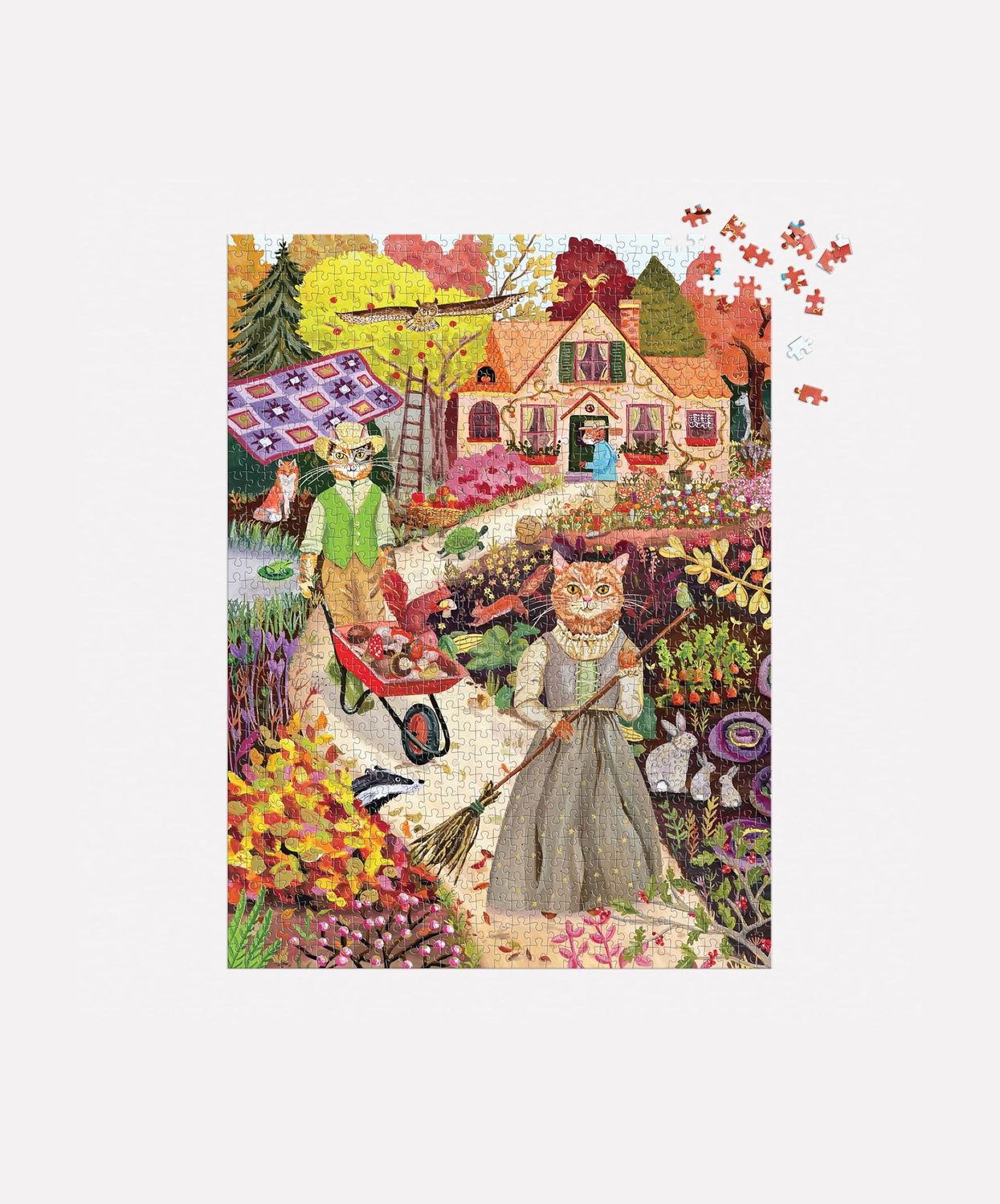 Cottage Cats 1000 Piece Foil Puzzle