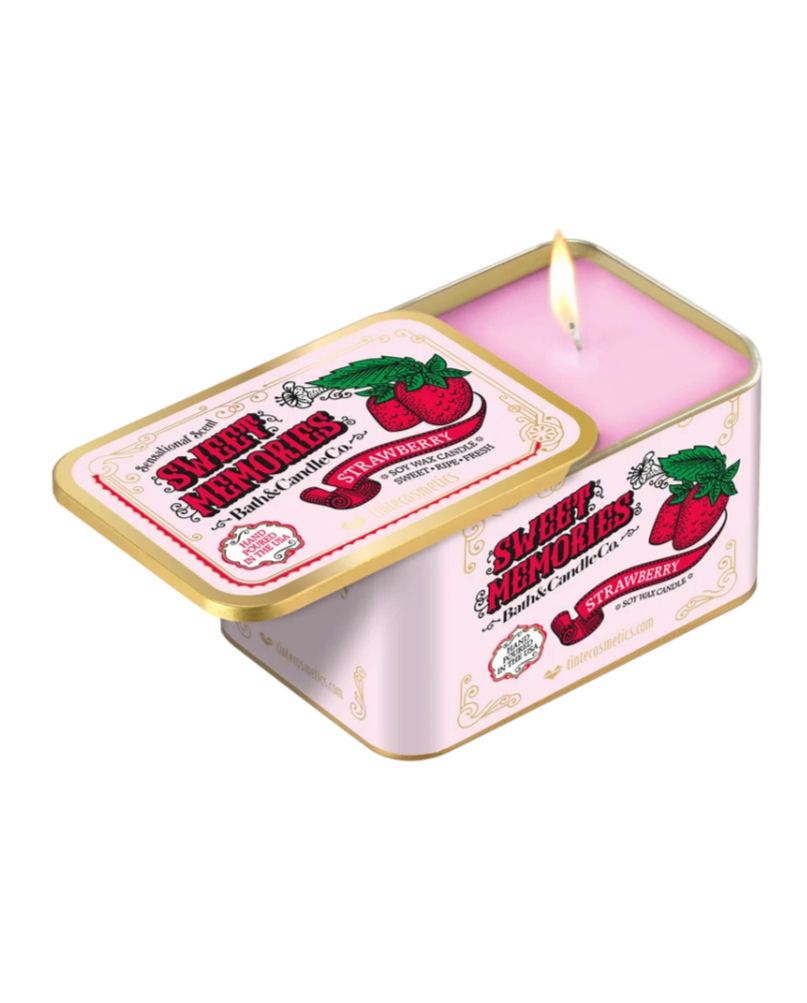 Strawberry Tin Candle