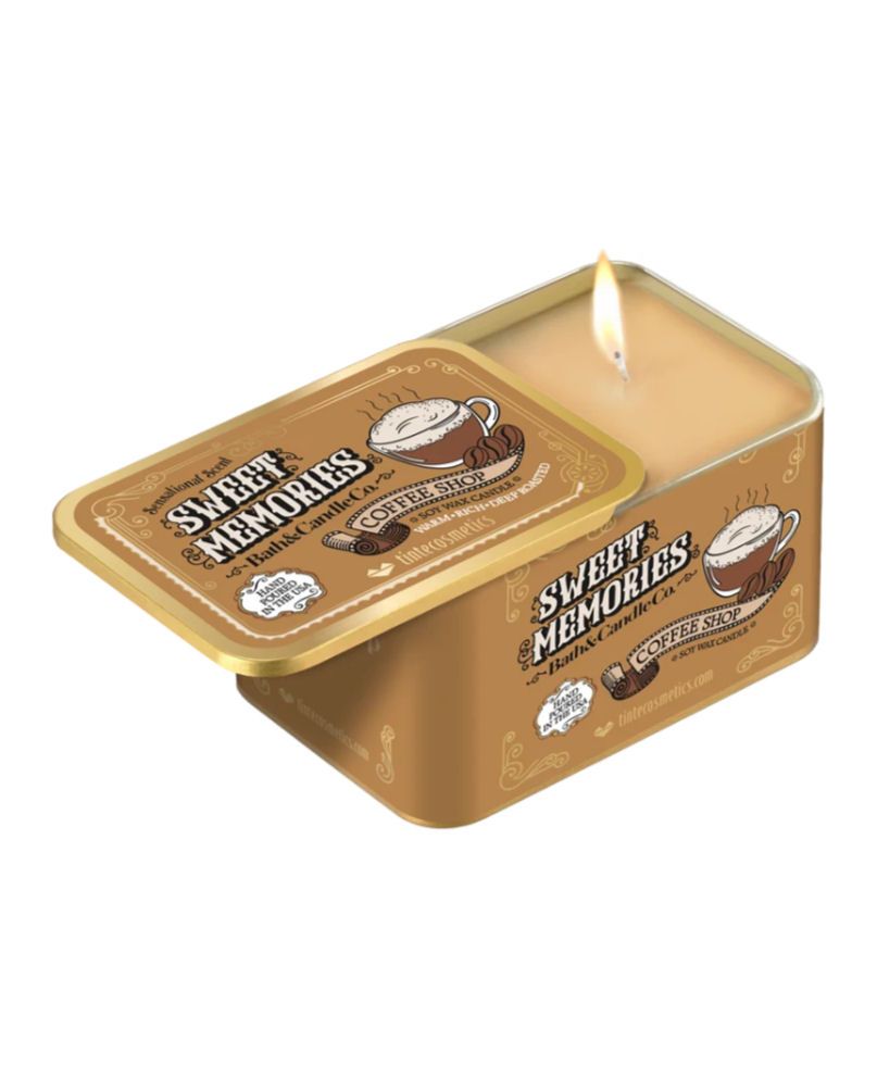 Coffee Shop Tin Candle
