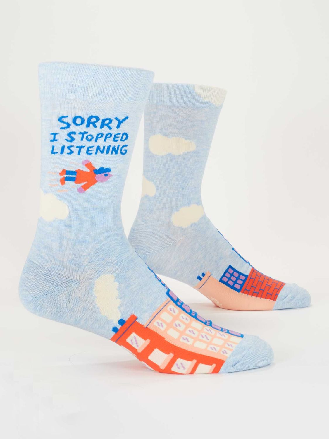 Sorry I Stopped Listening Blue Q Men’s Socks