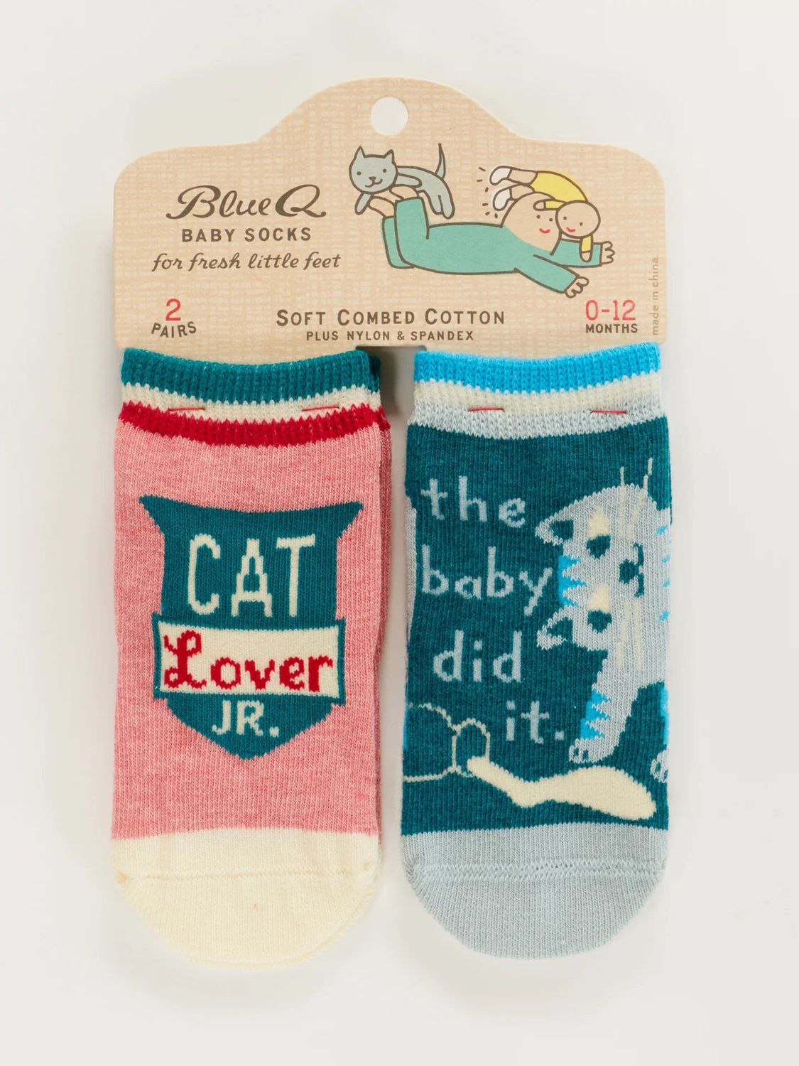 Cat Lover Jr And The Baby Did It Baby Socks