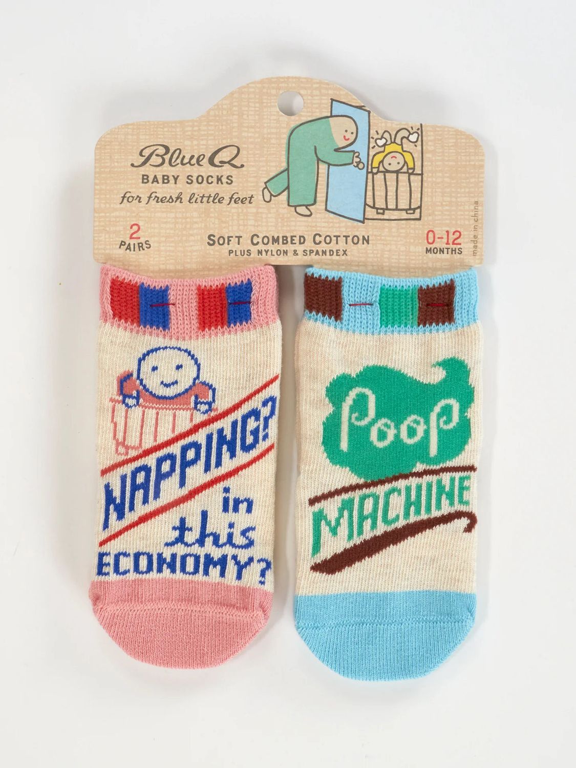 Napping In This Economy And Poop Machine Baby Socks
