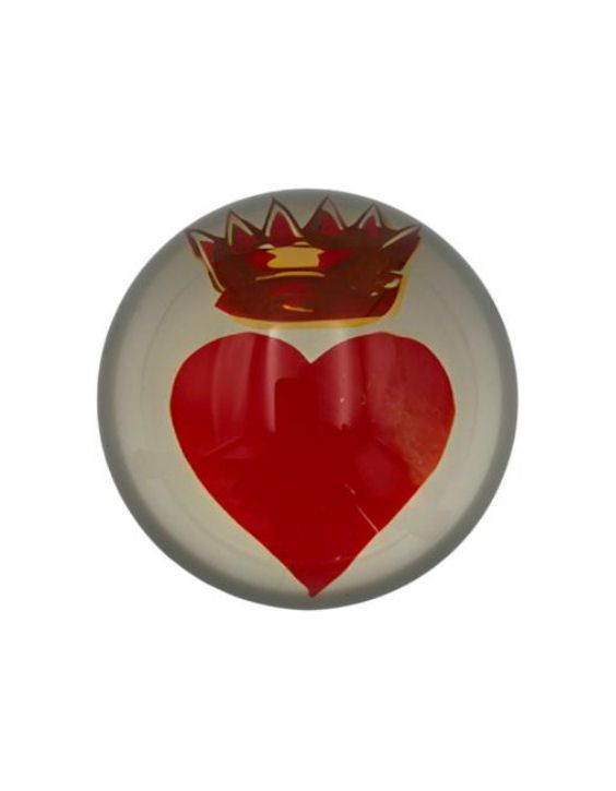 Round Paperweight, Color: King Of Hearts