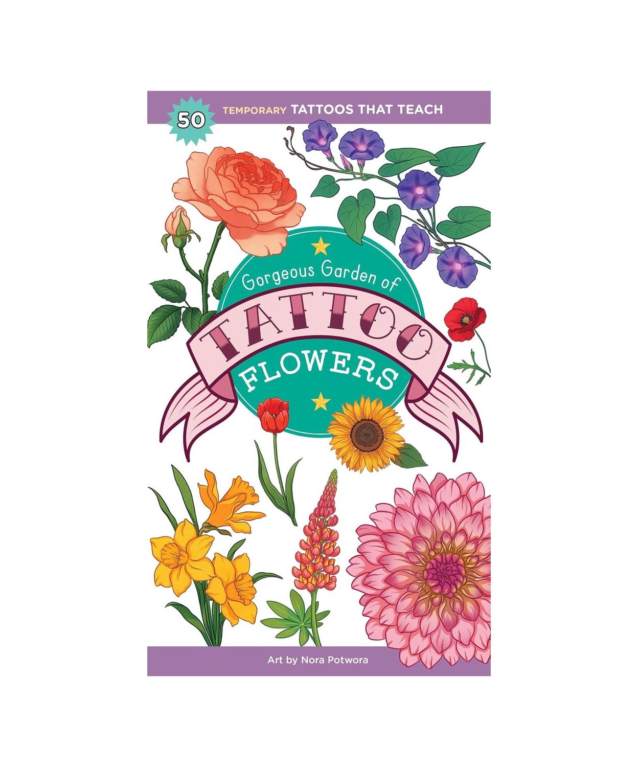Gorgeous Garden Of Flowers Tattoo Paperback Book