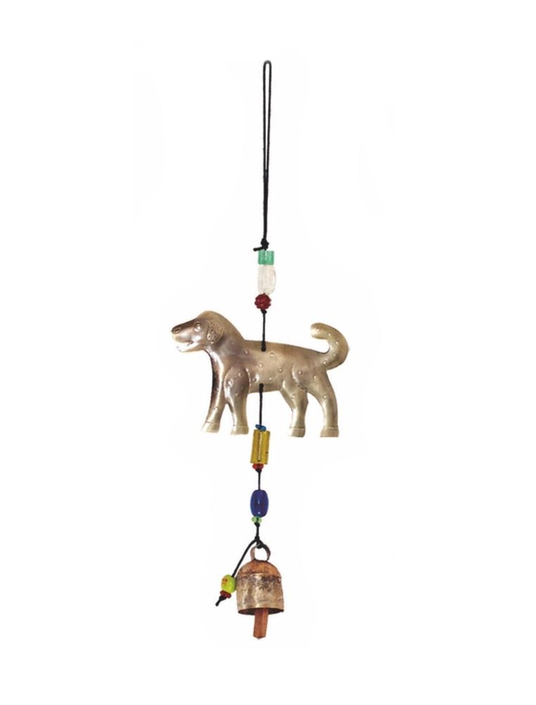 Single Dog Beads And Bell