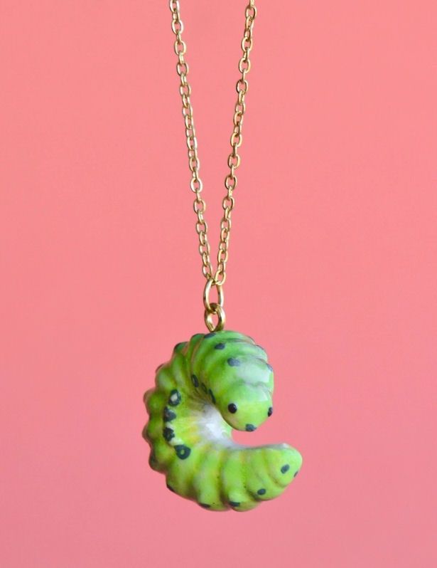 Caterpillar Porcelain Necklace