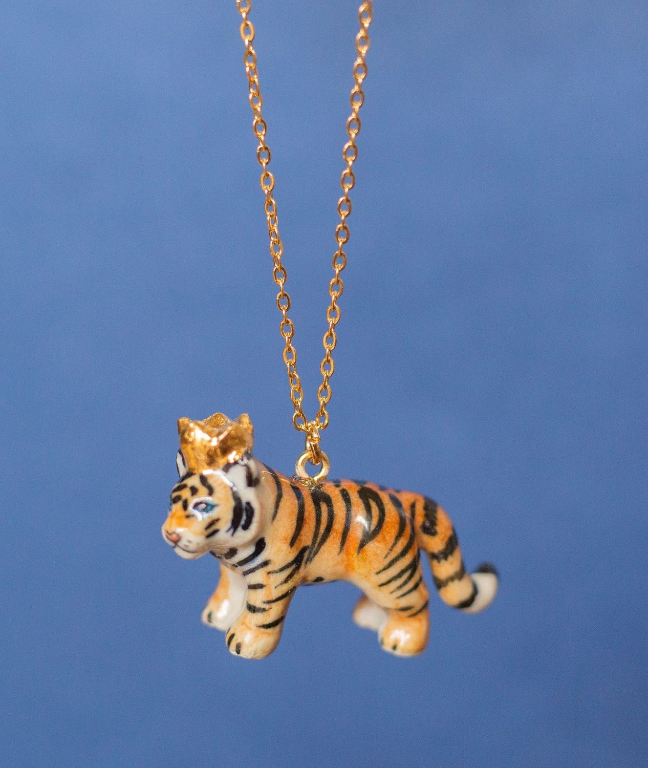 Tiger King Porcelain Necklace