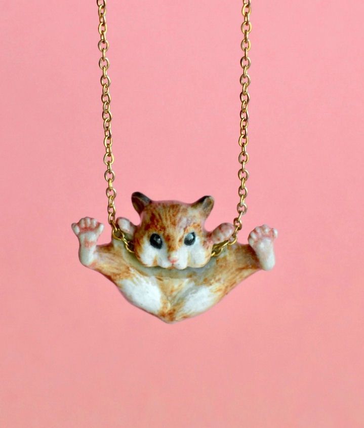 Hamster Porcelain Necklace