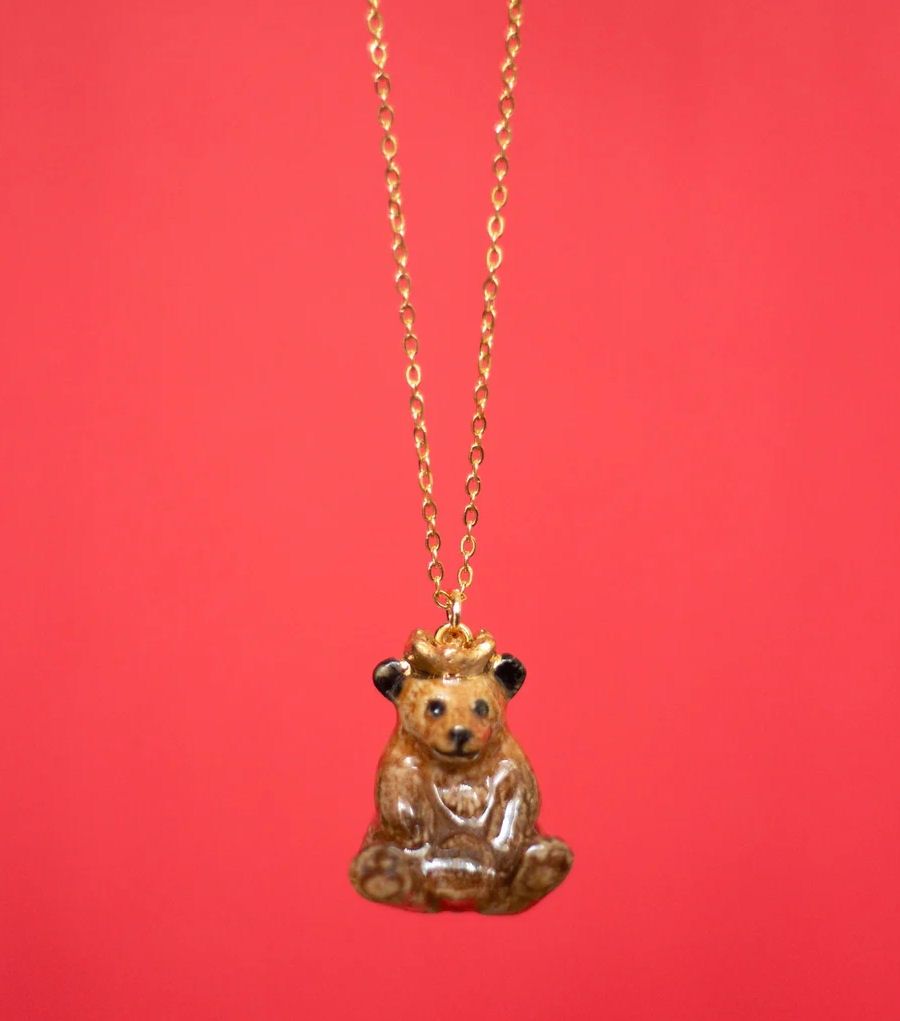 Bear King Porcelain Necklace