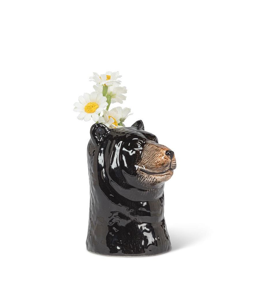 Wildlife Bear Head Bud Vase