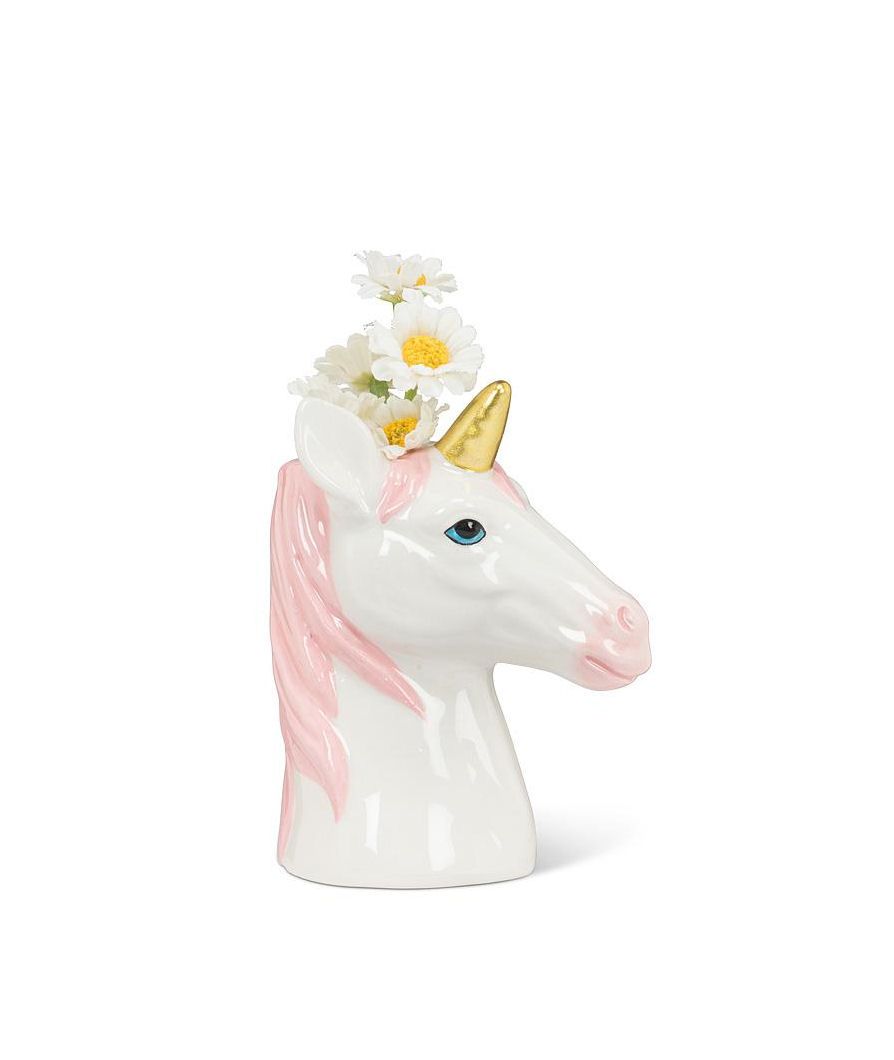 Unicorn Head Bud Vase