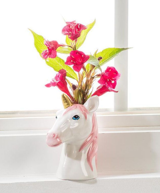 Unicorn Head Bud Vase