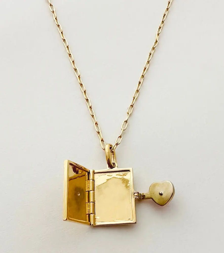 Love Note Gold Locket Necklace