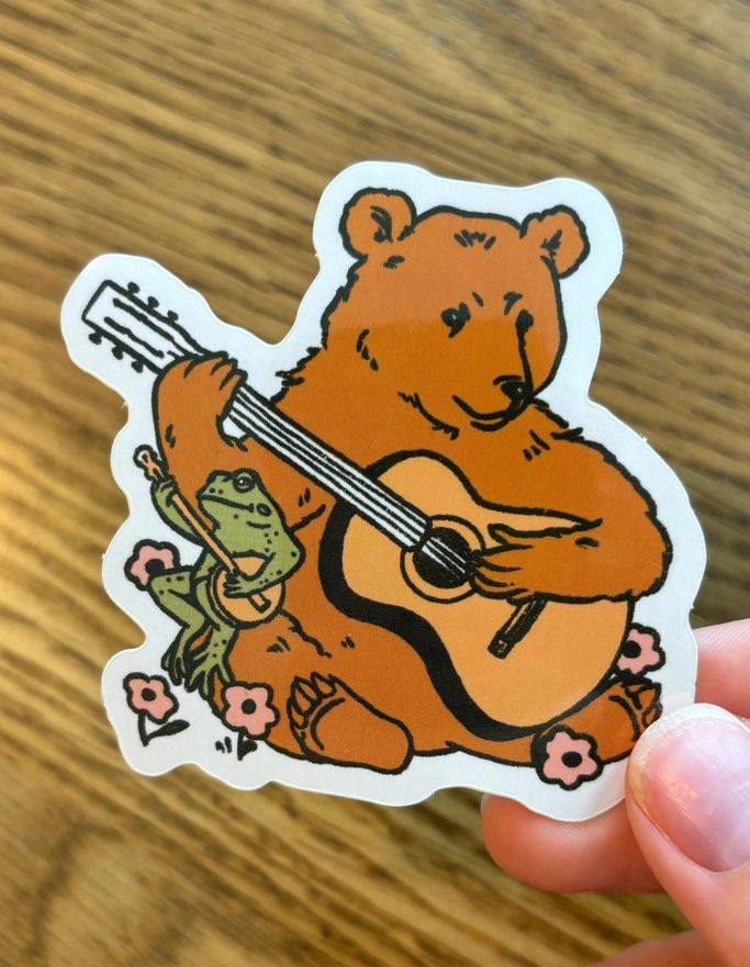 Bear And Frog Sticker