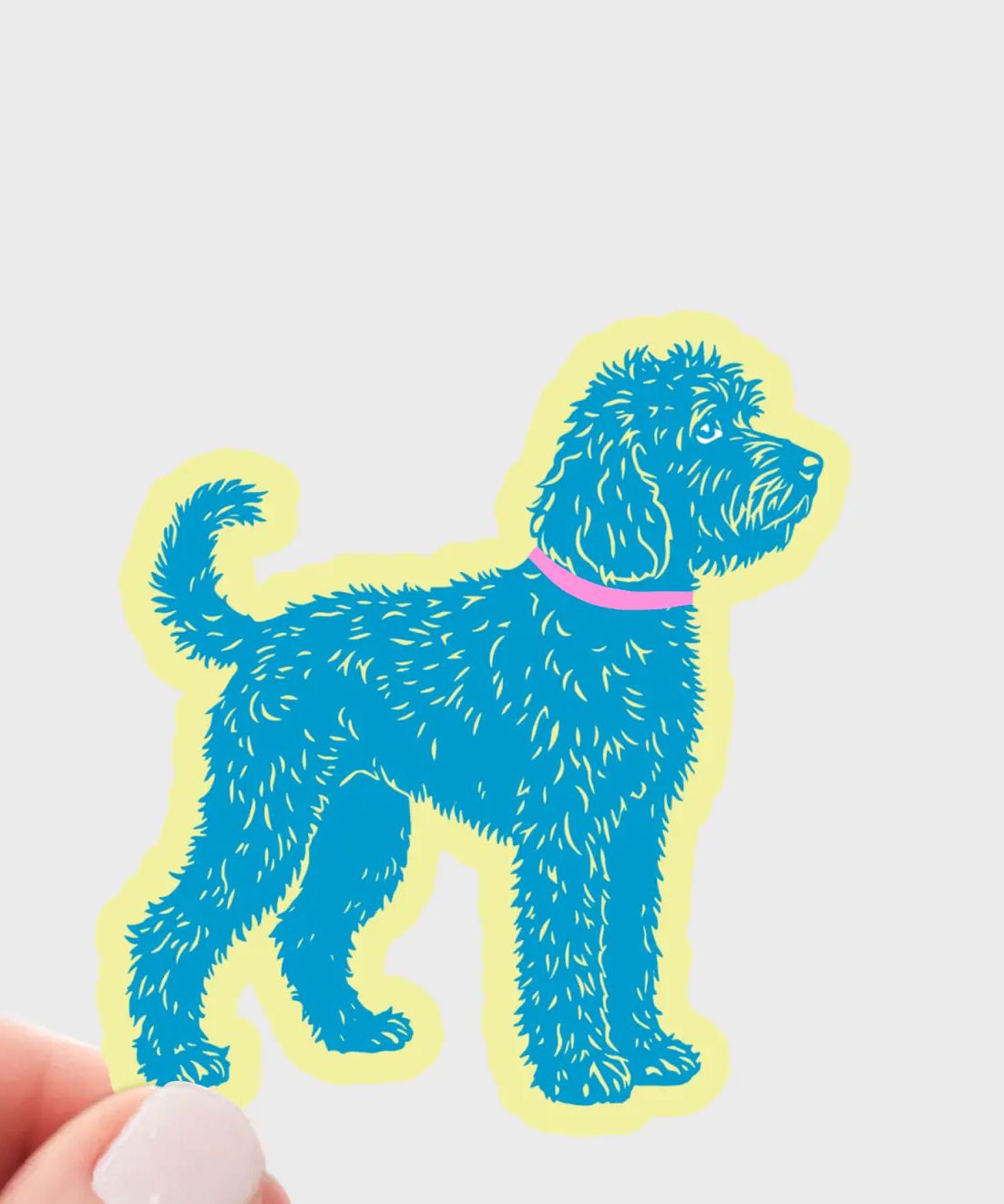 Blue Doodle Sticker