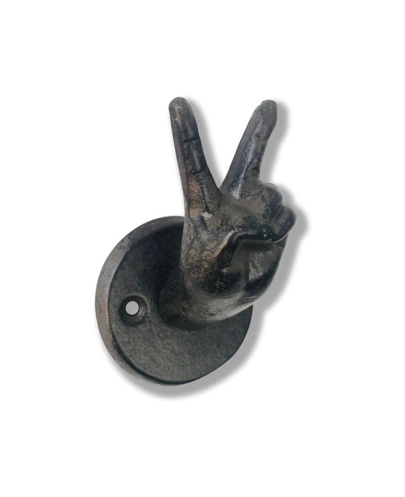 Peace Brown Cast Iron Hook