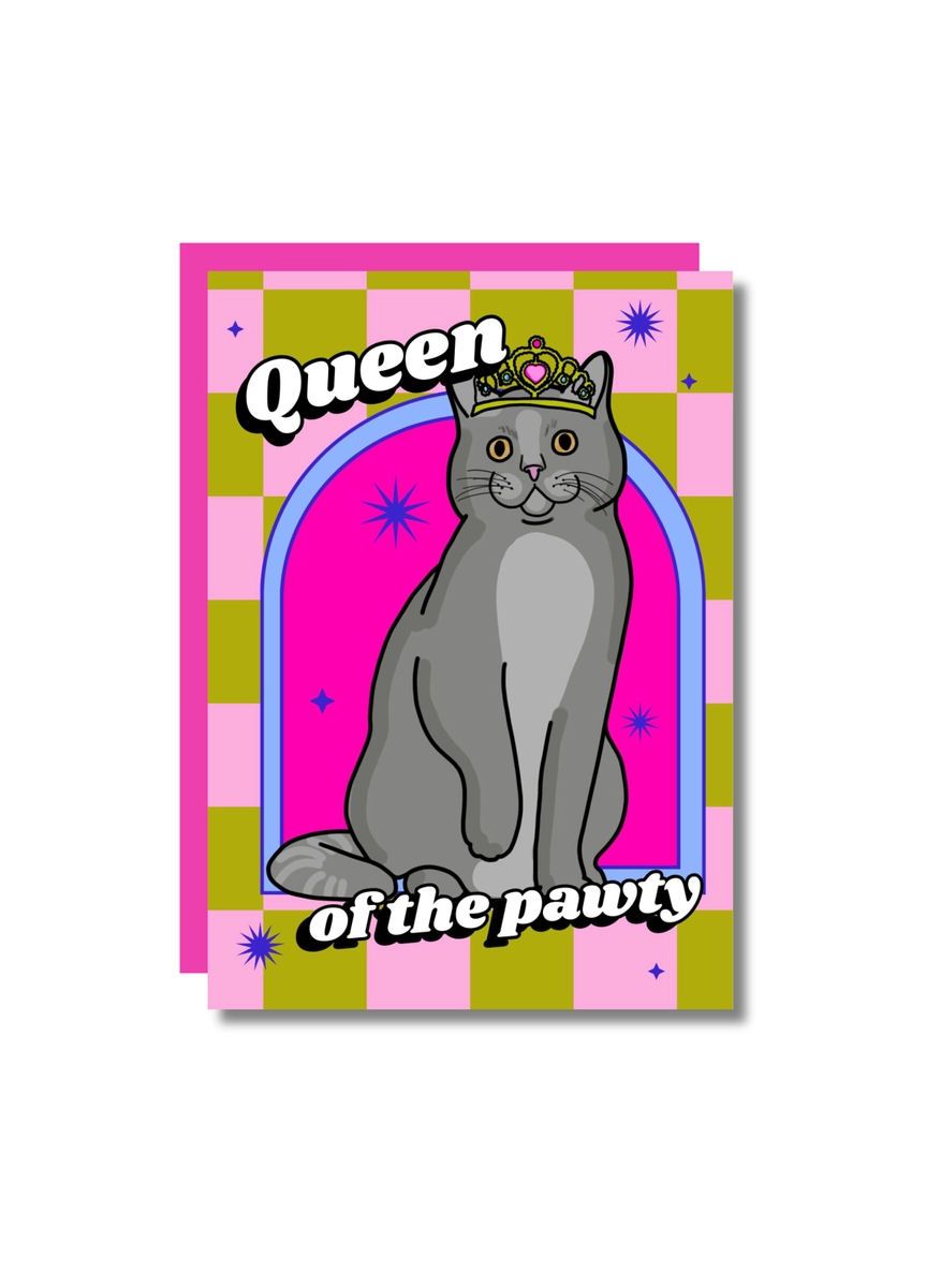 Queen Of The Pawty Card