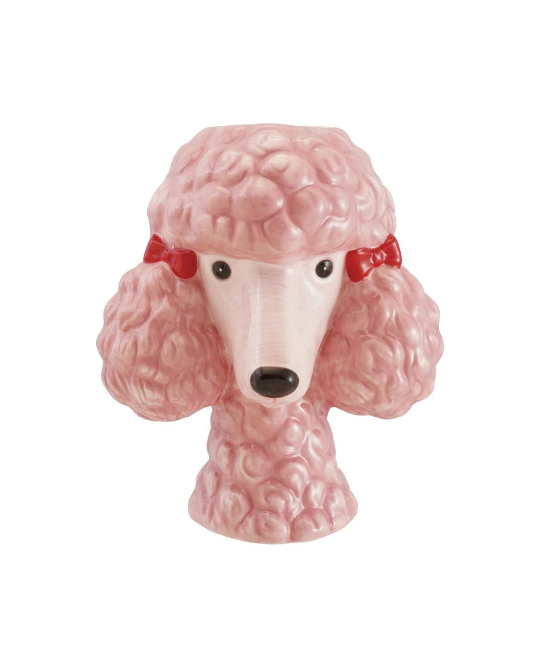 Ceramic Pink Poodle Head Vase