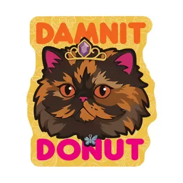 Damnit Donut / Princess Donut Sticker