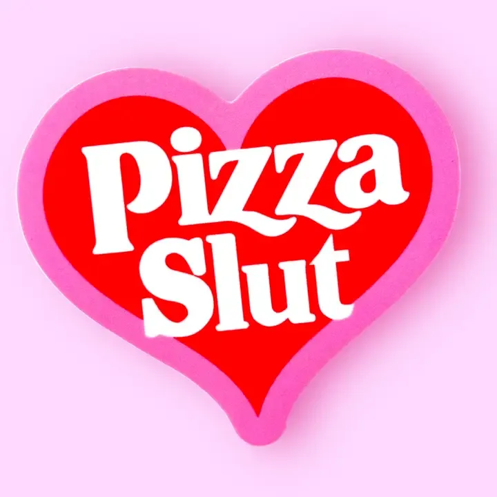 Pizza Slut Heart Sticker