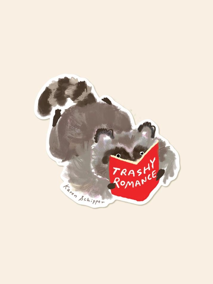 Trashy Romance Racoon Sticker