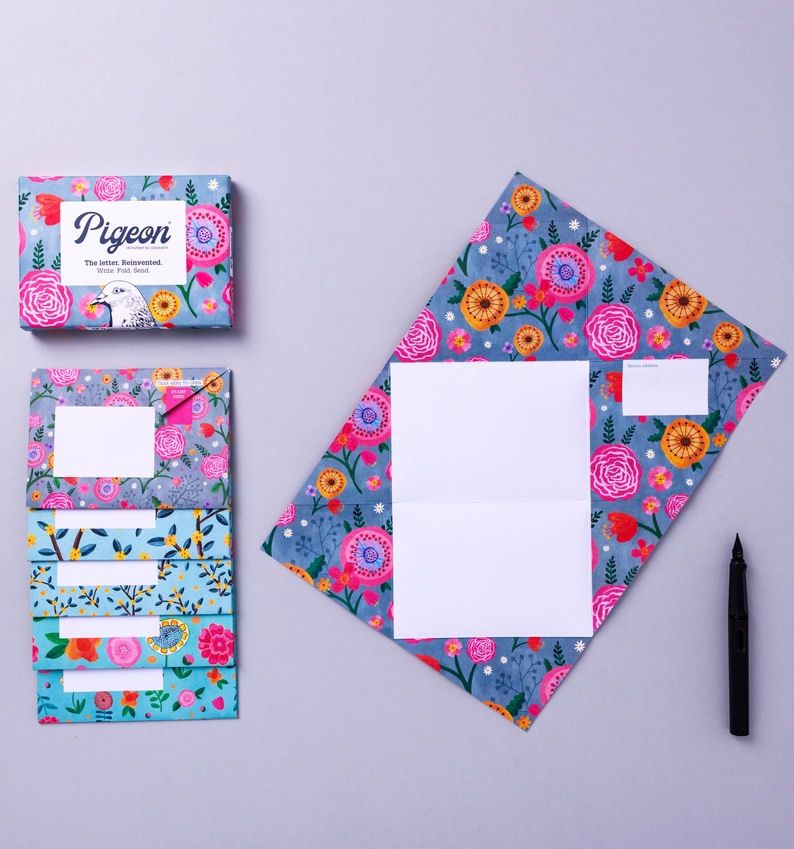 Wildflower Pigeon Floral Letter Pack