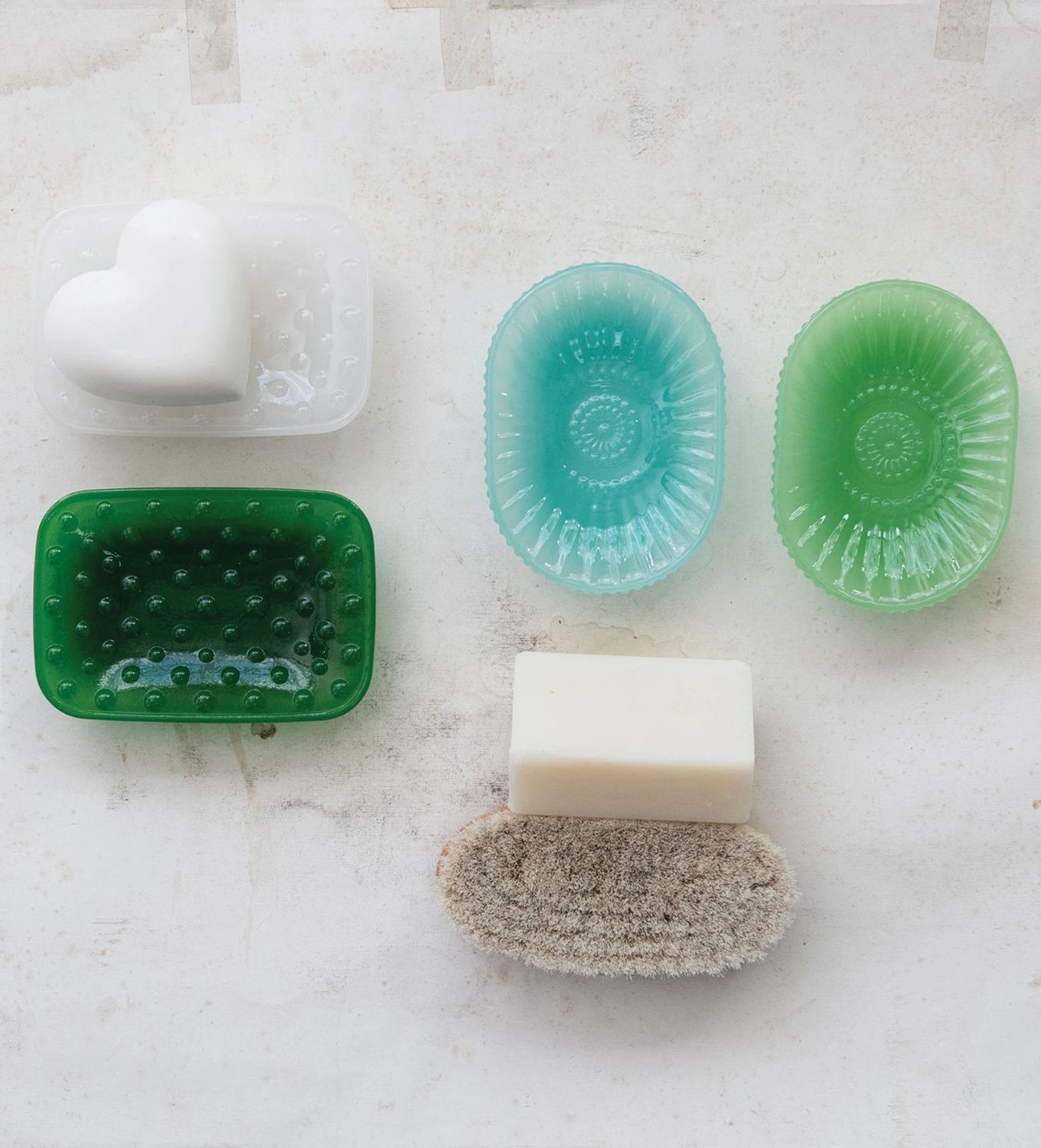 Milk Glass Footed Soap Dish