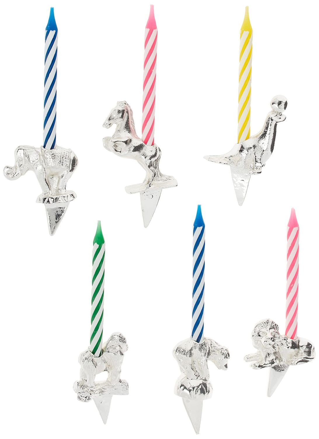 Circus Animal Birthday Cake Candle Holders