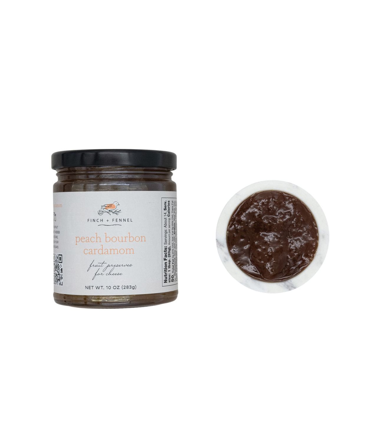 Peach Bourbon Cardamom Fruit Preserves