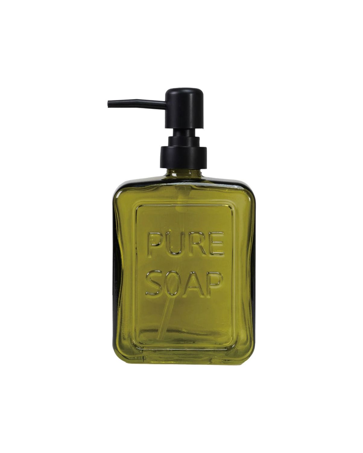Pure Soap Green Glass Soap Dispenser