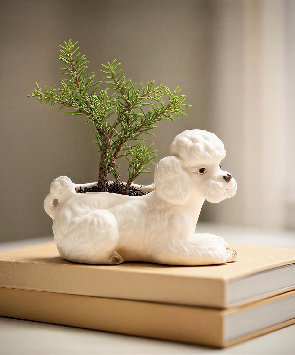 Vintage Poodle Planter